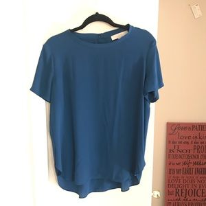 LOFT chiffon short sleeve blouse